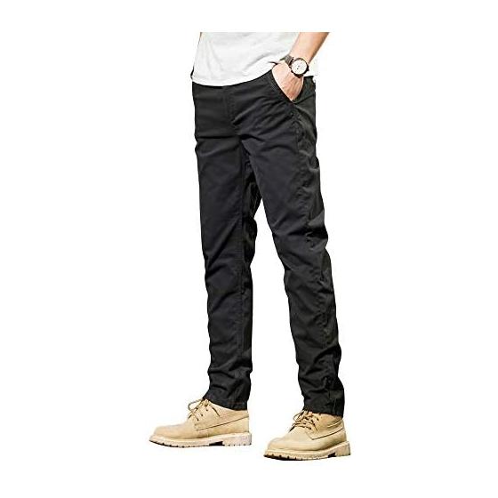 [Maioule] Men s Chino Pants, Straight Pants, Trousers, Stretch Chino Pants, Work Pants, Tapered Stretch Casual Pants, Hemmed, Washable Stretch Slacks