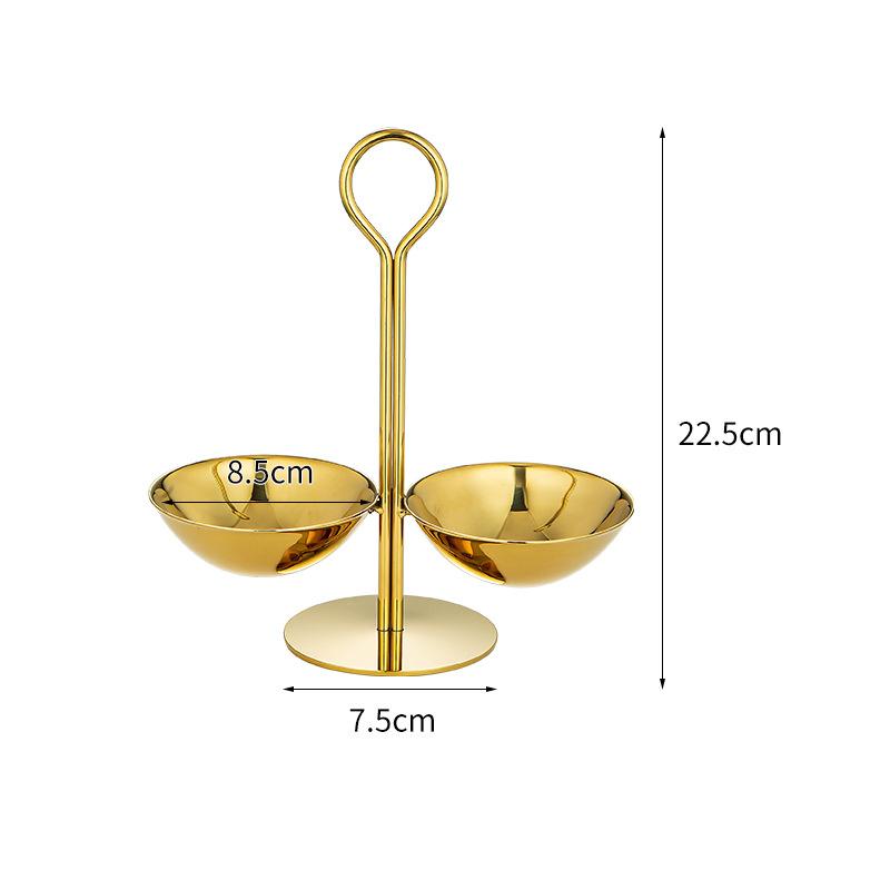 Stainless Steel Snack Platter 3-layer Fruit Plate Snack Bowl Dessert Plate Candy Bowl Pastry Plates Dried Fruit Platter Dish