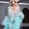 DIY Fluffy Rose Turkey Feather Boa 40G 60G 90G 2 Meter Chandelle Feathers Shawl Scarf for Carnival Party Dress Clothes Decoration
