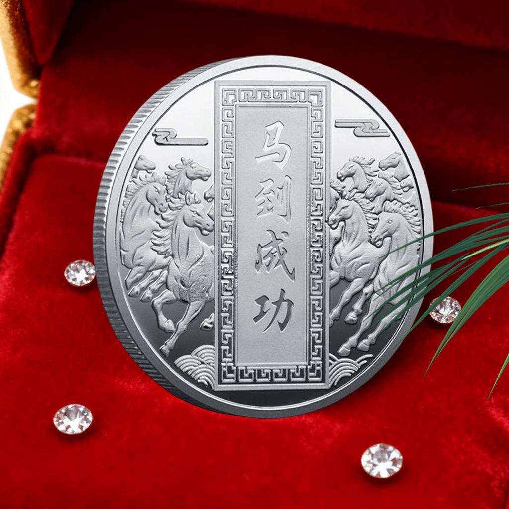 2026 Lunar Year of the Horse Commemorative Coin Chinese New Year Collectible Coin Creative Horse Souvenir Coin Keepsake Gifts