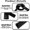 4 Pack Windshield Wiper Blades Refills, DIY Adjustable Windscreen Wiper Rubber Strips, Frameless Window Boneless Ert Silicone Strips, Universal For