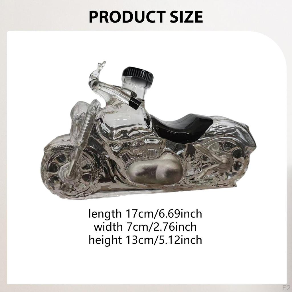 Motorcycle Whiskey Decanter Liquor Bottle Storage Container Motorbike Gift Clear Men