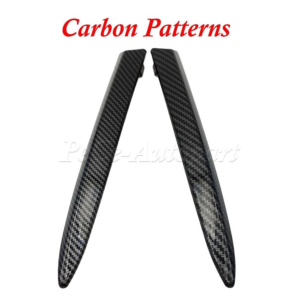 735455041 735455042 Car Front Bumper Upper Molding Chrome Carbon Trim Replacement for FIAT 500 2007‑2015 Car Exterior Parts