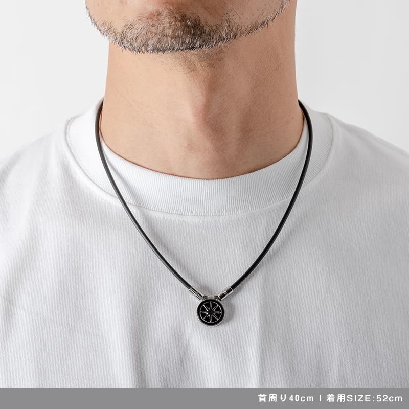 [BANDEL] Bandel Healthcare Necklace Earth mini 2.0 (Black x Silver, 52cm)