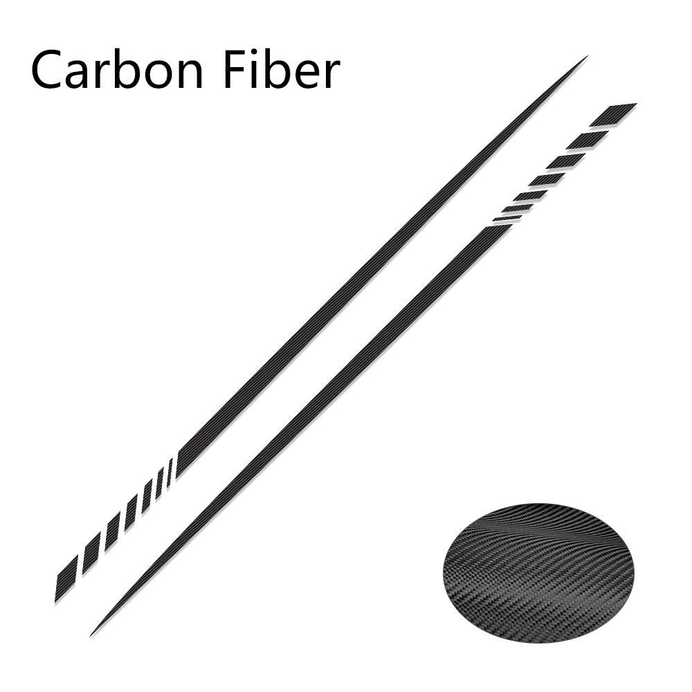 2pcs Car Long Stripe Waist Line Stickers Auto Both Side Body Vinyl DIY Decals Racing Sport Styling Tuning Accessories