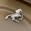 Chinese New Year Metal Horse Brooch Jewelry Accessories Animal Lapel Pins  New Year Gifts