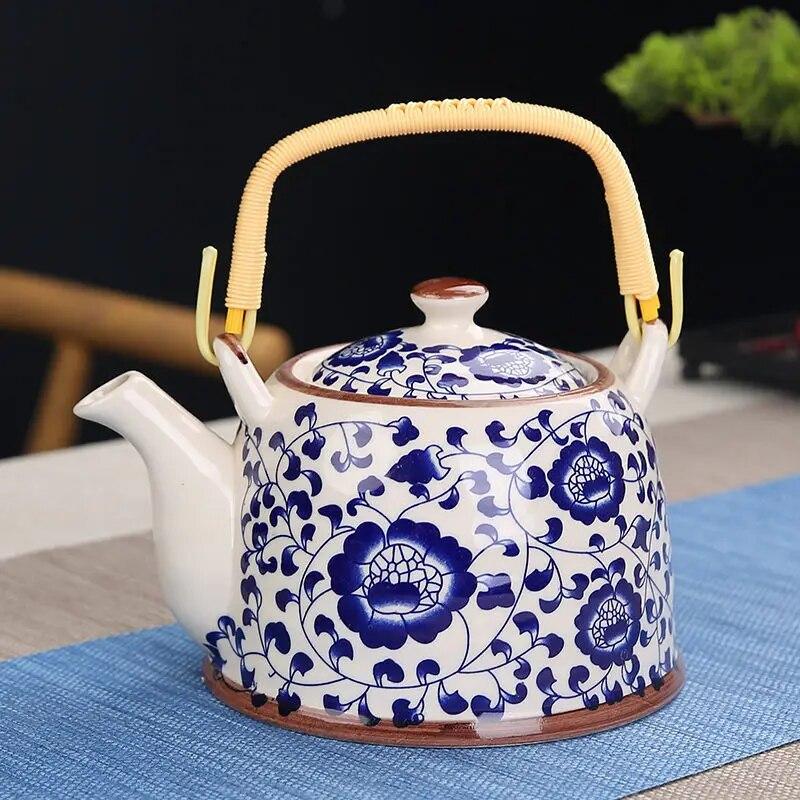 Porcelain Teapot Strainer Net High Capacity 900ML Traditional Retro Ceramic Tea Set Tea Pot Gift Kung Fu