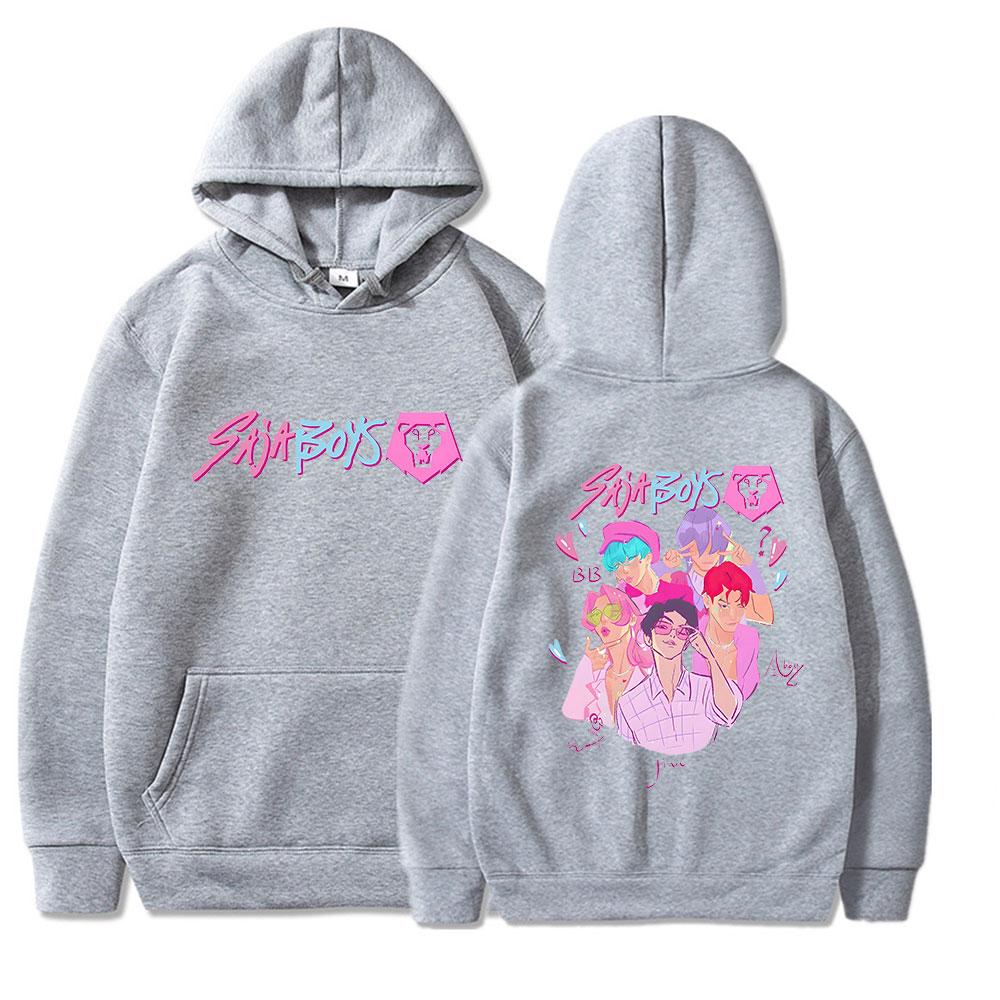 Men's Hooded Sweatshirt Kpop Demon Hunters Graphic Pullover Hoodie Street Fashion Sweatshirt Training Hoodie Warm Style