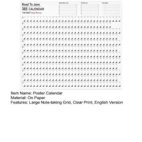 1 set di poster calendario con adesivi pianificatore di carta utile 2023 stile coreano per la casa