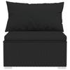 Vidaxl 3-Osobowa Sofa Z Poduszkami, Czarna, Polirattan