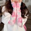 Ice Silk Long Gloves Elastic Sunscreen Sleeves Fashion Printed Sleeves