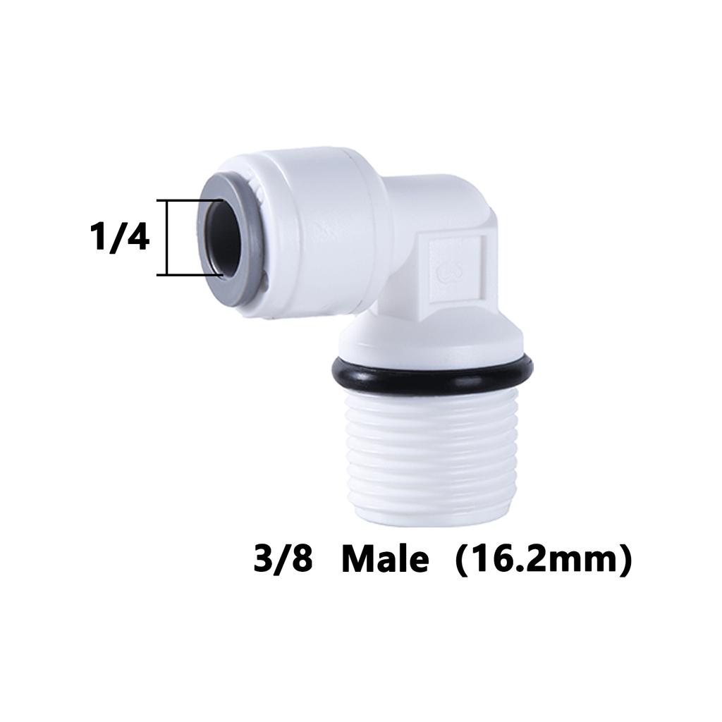 90 Grad Winkel RO Wasseranschluss 15 Typen Innen- Außengewinde 1/4 3/8 POM Schlauch PE Rohrverbinder Filter Umkehrosmose Teile
