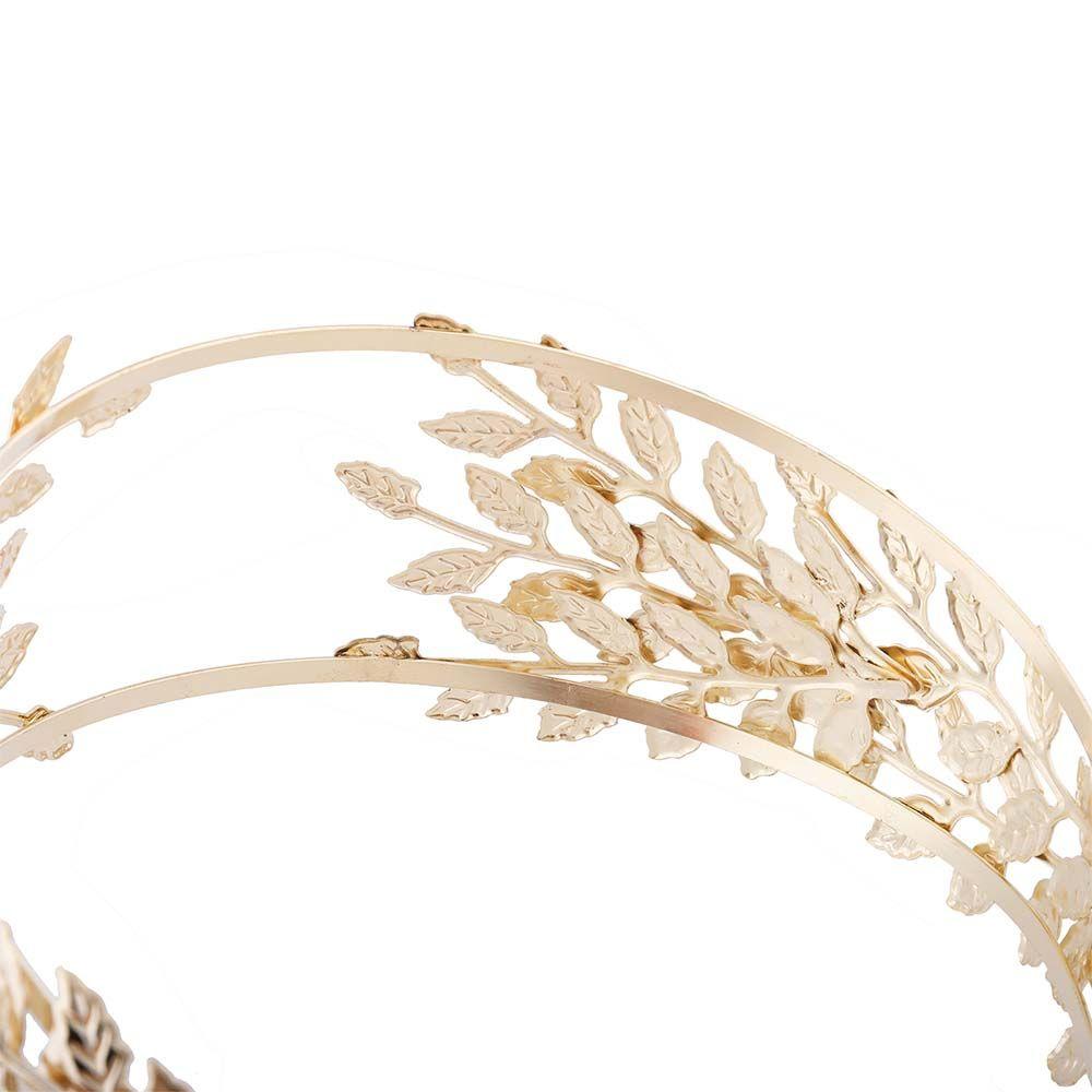 Gold Fashion Party Women Cat Ear Zinc Zinc Alloy Leaf Girl Hair Hoop Headband Tiara Hairband