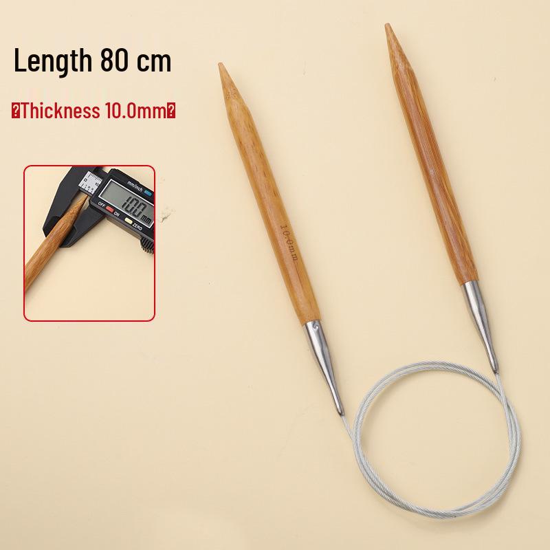 Bamboo & Stainless Steel Circular Knitting Needles - Handmade Tools for Sweater, Yarn, Crochet, and Straight Needles.
