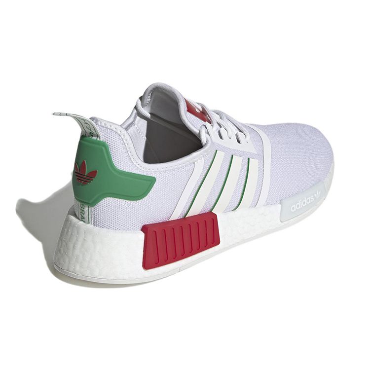 Adidas NMD_R1 White Red Green Men Sneakers Cloud-White Off-White HQ1434