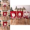 Holiday Christmas Chair Cover With Plush 3d Santa Claus For Festive Home Decor