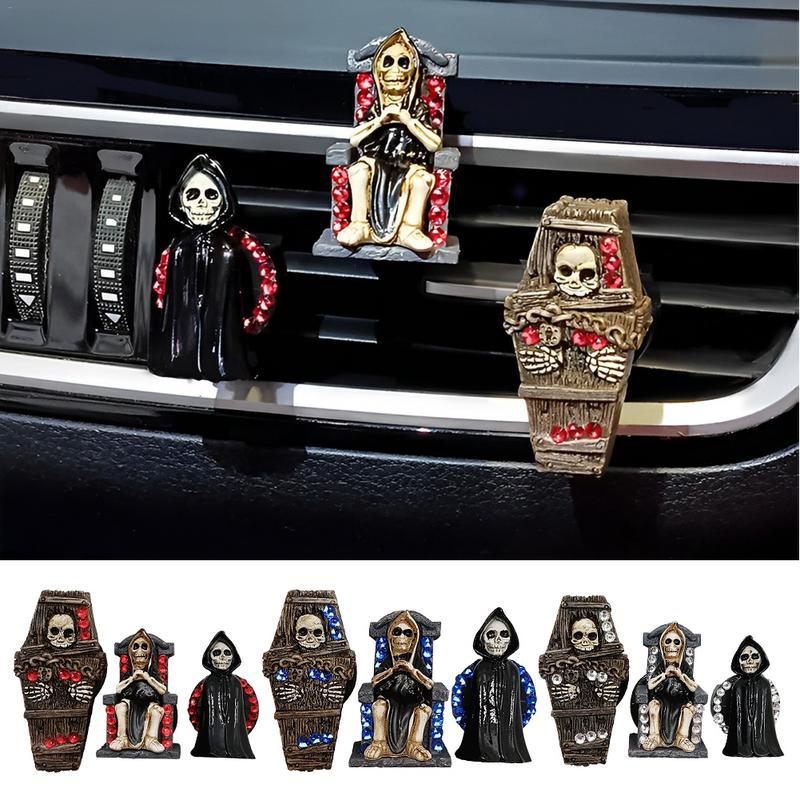 Car Air Vent Clip Skull Air Vent Diffuser For Car Automobile Perfume Air Conditioning Vent Accessories For Cars SUVs Trucks