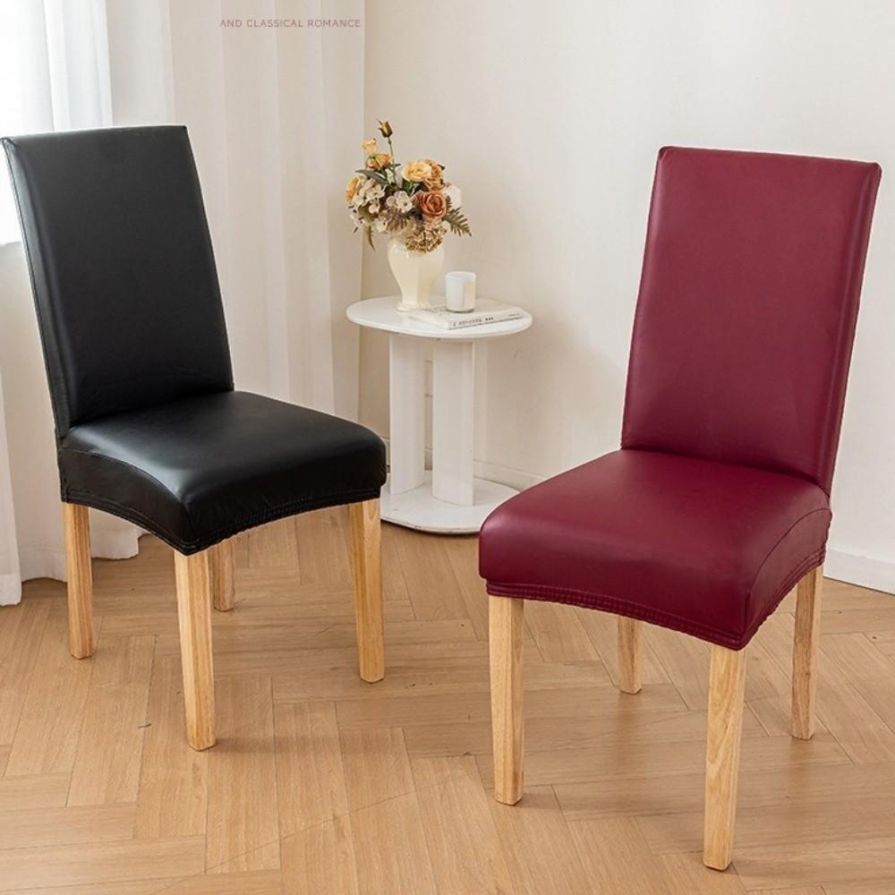 PU Leather Chair Cushion Cover Elastic Stretch Seat Covers New Elastic Chair Cover  Living Room