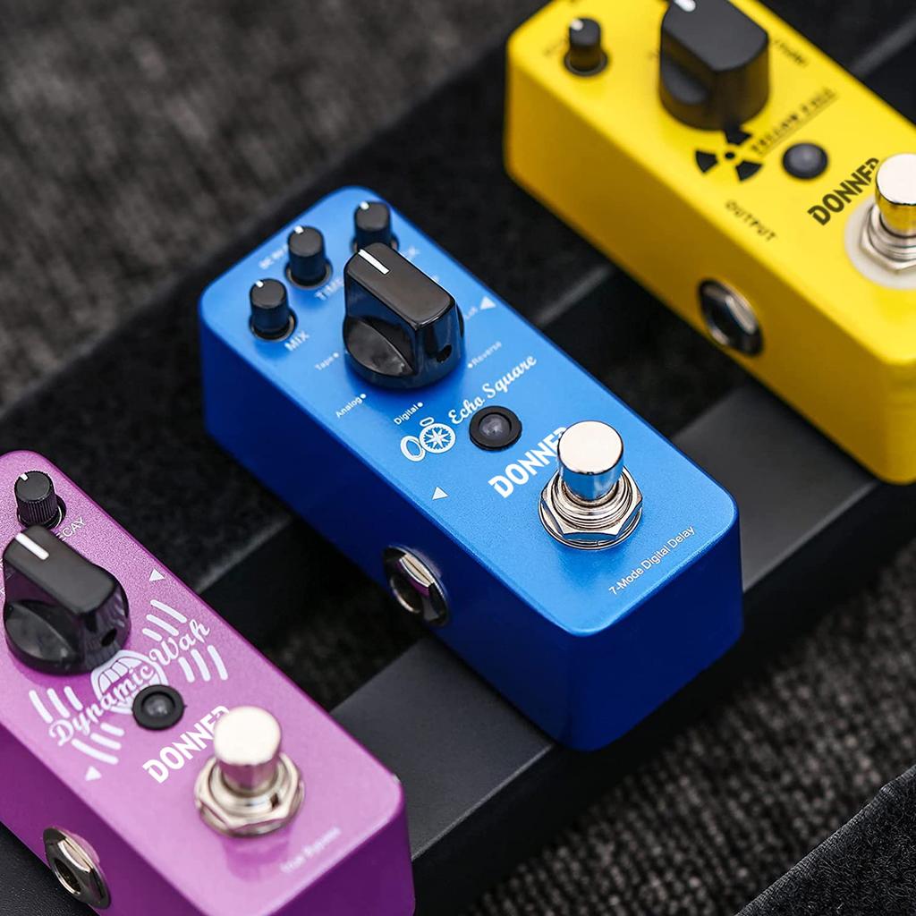 Donner Echo Square Delay Guitar Pedal with 7 Preserves Original Tone Modes,