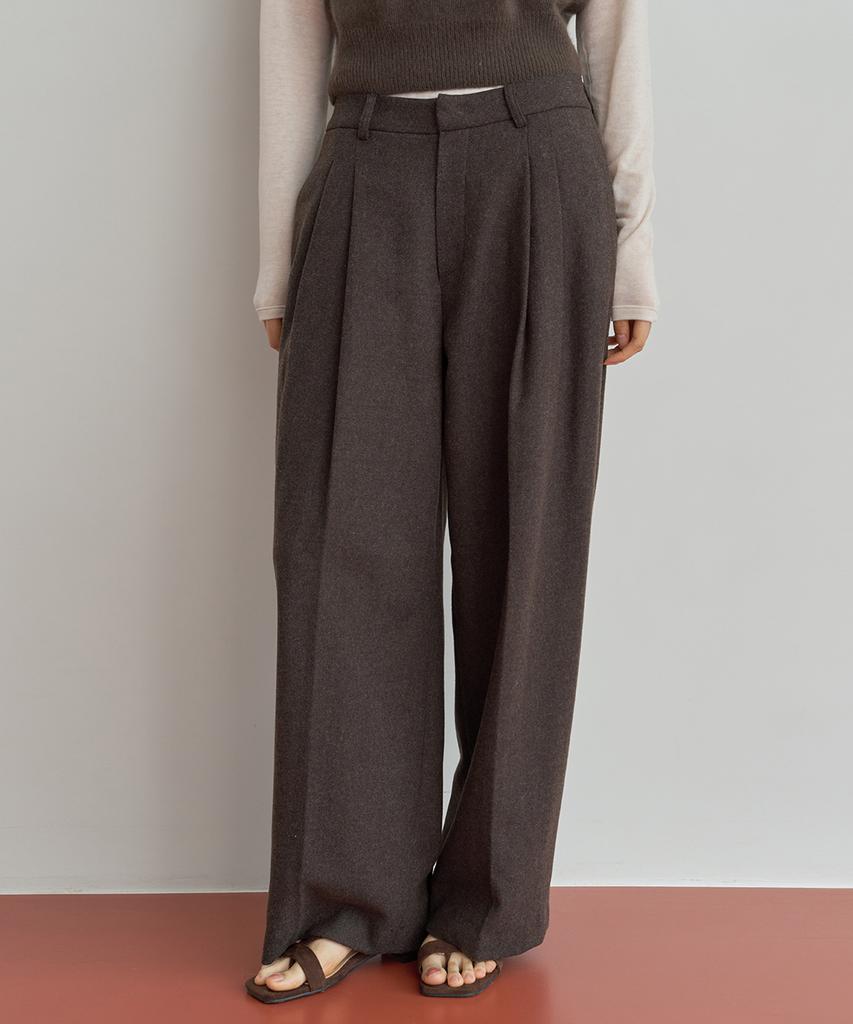 Oeoseoul Classic Wool Pants [Brown]