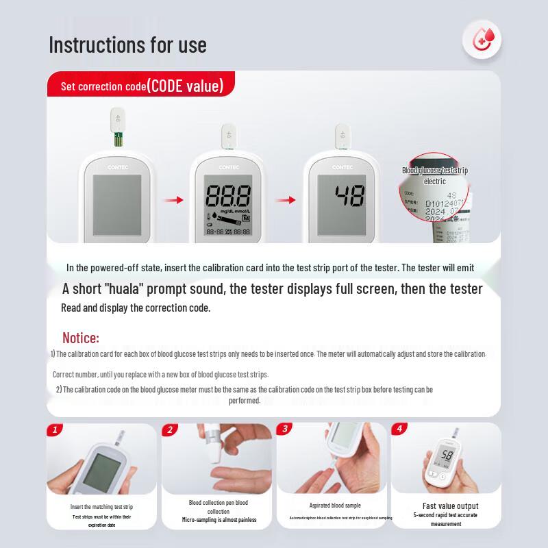CONTEC Blood Glucose Test Strips