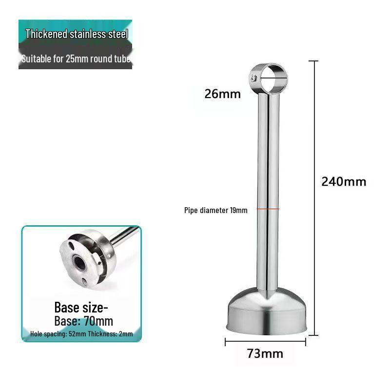 Extra Long Stainless Steel Ceiling Mount Drying Rod Bracket.
