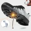 Fashion Work Safety Shoes Men Boots Fashion Work Sneakers Male Shoes Adult Work Boots Steel Toe Shoes Indestructible Men Safety Boots