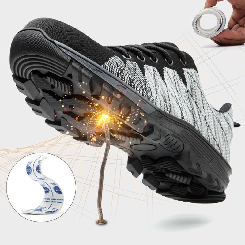 Fashion Work Safety Shoes Men Boots Fashion Work Sneakers Male Shoes Adult Work Boots Steel Toe Shoes Indestructible Men Safety Boots