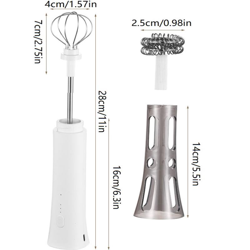 Milk Frother Machine Wireless Electric Mixer, Hands - Free 2 - In - 1 Whisk, 3 - Speed Rechargeable For Baking/Coffee Frothing