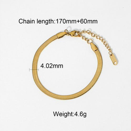 Elegance Stainless Steel Cuban Bracelet - Women’s High-End Titanium, Non-Fading Electroplated Jewelry
