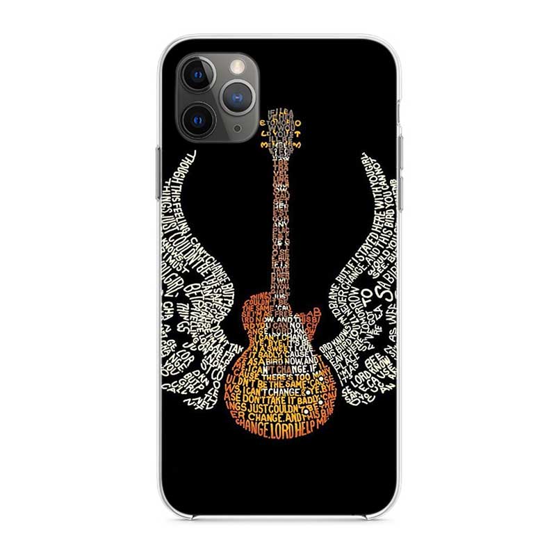 Guitar Music Soft Mobile Phone Covers For IPhone X XS MAX SE 2020 XR 11 11Pro 12 Mini Shell 8 7 6 6S Plus Transparent TPU Case