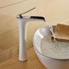 Havza Muslukları Modern Beyaz Banyo Musluğu Şelale Muslukları Tek Delikli Soğuk ve Sıcak Su Musluğu Havza Musluğu Mikser Musluklar 6008