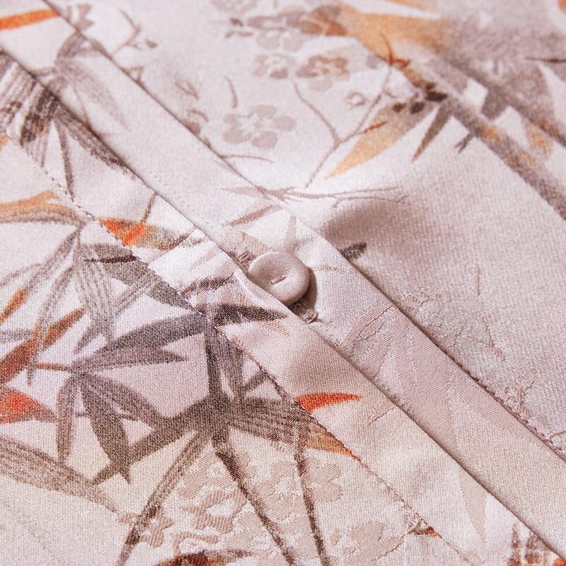 Pasite New Chinese Style Floral Chiffon Shirt & Pants Set