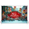 Mocsicka Merry Christmas Background Photography House Small Bell Snowflake Xmas Tree Decorations Party Backdrop Photocall Banner