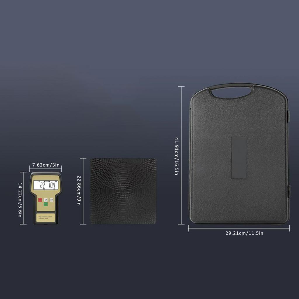 Refrigerant Scale, 110 LBS High Precision Electronic Charging Recover Scale with LCD Display Three Measurement Unit