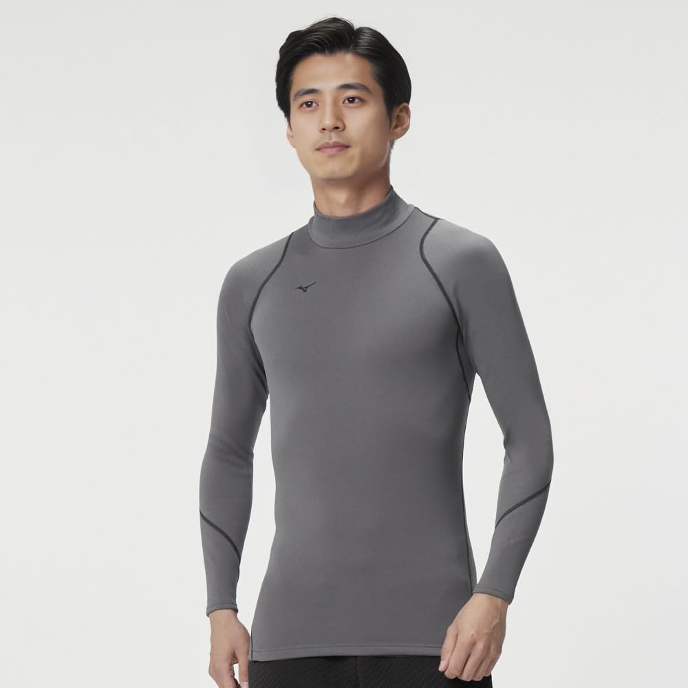 Colantotte Golf Underwear High Neck Long Sleeve Biogear Stretch Breath Thermo Material Antibacterial Finish E2JJA550 Charcoal Gray M [Mizuno]