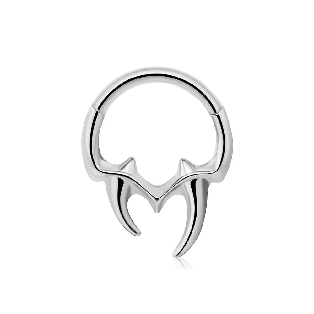 Nasenring aus Edelstahl 316, nahtloser Ring, geschlossener Ring, Nasenseptumring, einfarbiger spitzer Kegel Piercing-Ohrring, runder p