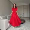  European and American Amazon Women's New V-Neck Short Sleeve Waist Top High Waist Wide Swing Long Skirt Temperament Set