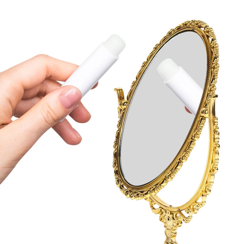 Rotation Makeup Mirror Vanity Vintage Rotating Oval With Frame Golden Abs  European Desktop Makeup Mirror Double Side Mirror