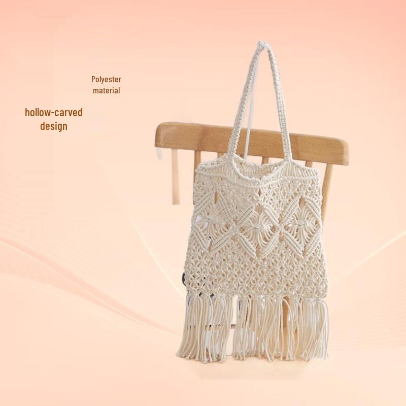 REWELL Cotton Rope Tassel Shoulder Bag