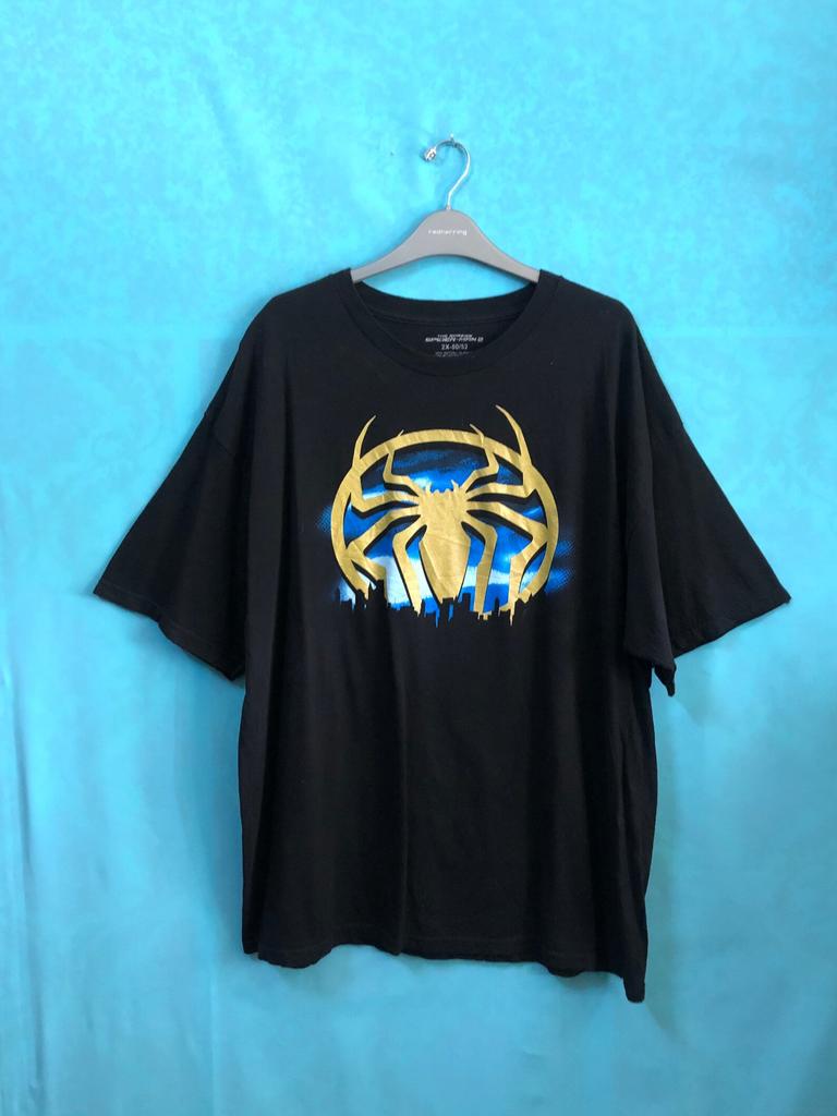 SALE!! VTG the amazing spiderman marvel big logo gold spidey xxl #1021