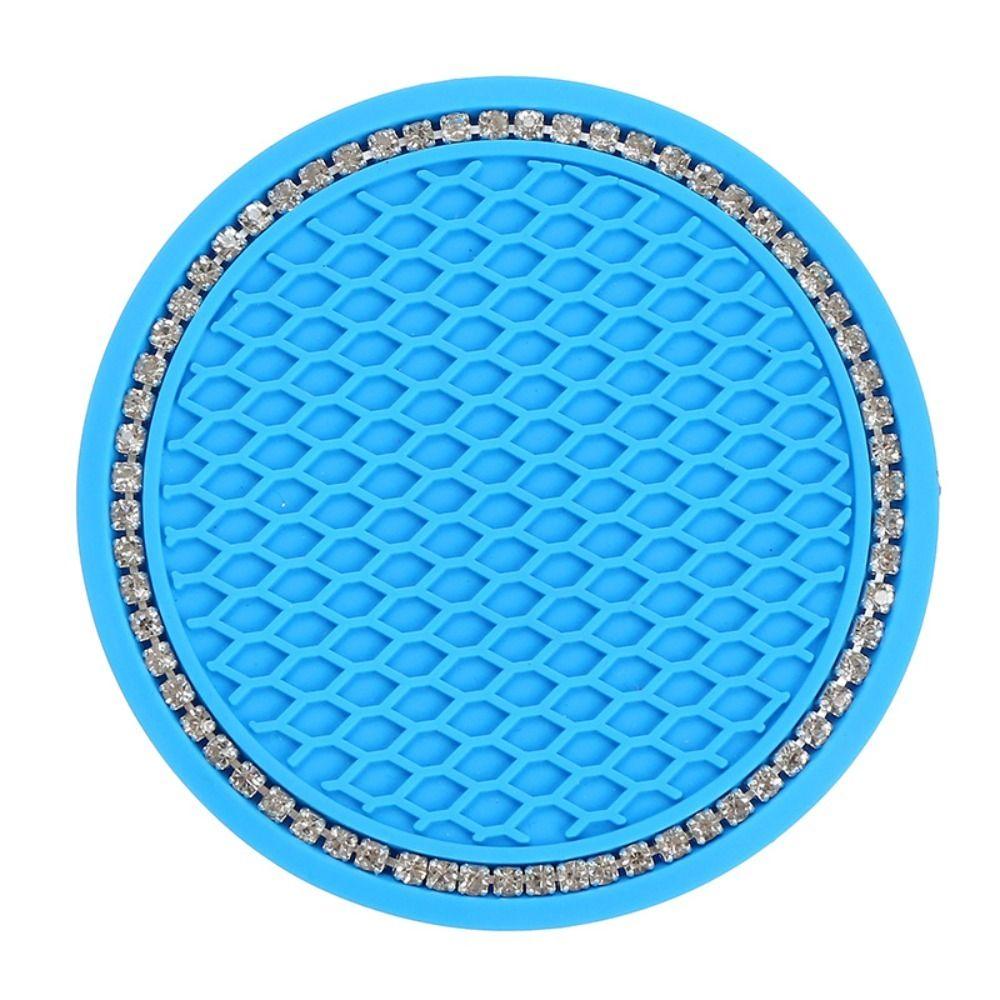 10 PCS Rhinestone Cup Holder Round Anti-slip Mat Durable Drink Pad Car
