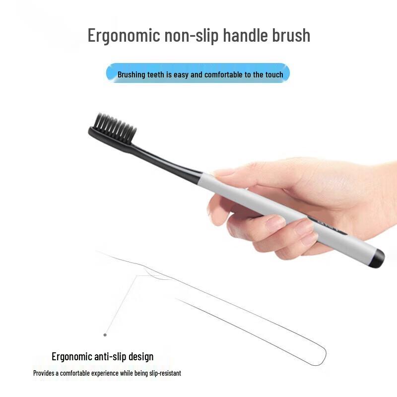 Dr. Dentist DT701 Charcoal White Deep Clean Toothbrush (4-Pack)