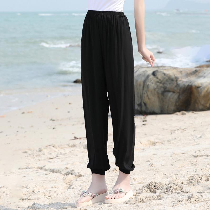 

Женские богемные хлопковые брюки-шаровары - Летние пляжные и москитонепроницаемые этнические в стиле фонарика XXL