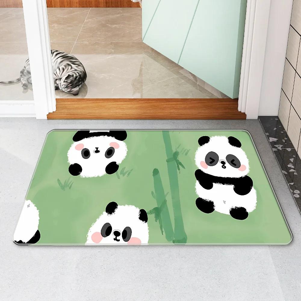 Panda Doormats Welcome Home Rugs Bedrooom Carpet Kitchen Floor Mat Entrance Door Mats Foot Bath Doormat Bathroom RoomPrayer Rug