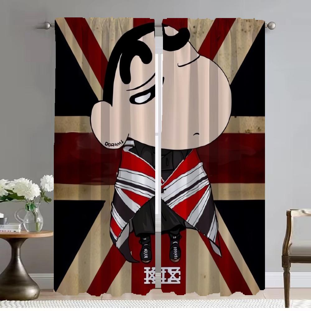Crayon-Shin-chan Home Interior Curtains for Camera Blackout Curtain for Room 2 Panel Shades Halloween Decoration Partition Child