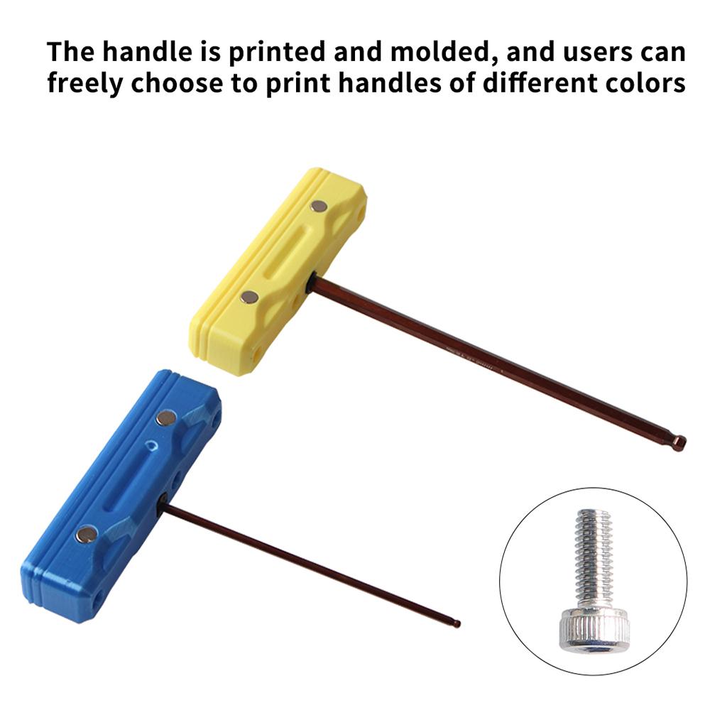 S2 Inbusschlüssel-Schraubendreher-Werkzeugsatz mit T-förmigem Griff, Kugelkopf-Sechskantschraubendreher