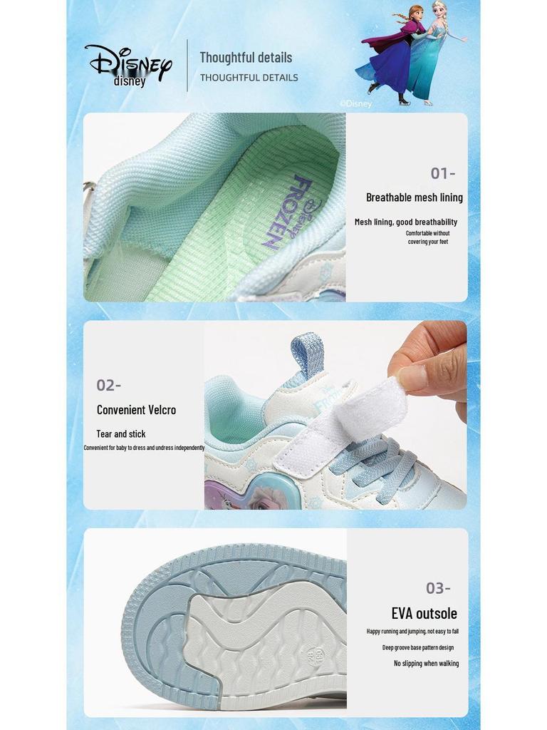 Marken Leuchtende Wasserdichte Leder Cartoon Prinzessin Schuhe für Mädchen, Modische Low-Top Sneaker für Frühling/Herbst 2025