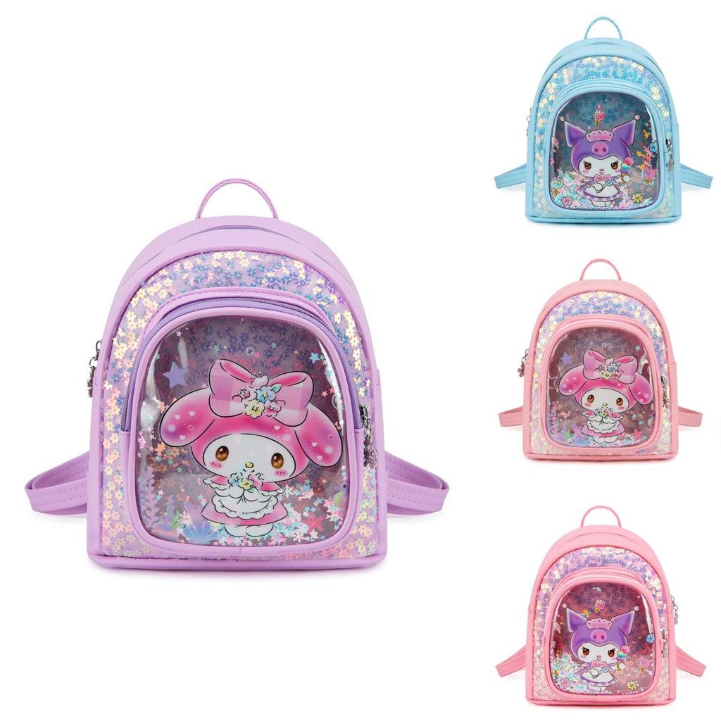 Delightful My Melody Pu Backpack For Young Girls With Comfortable Shoulder Straps