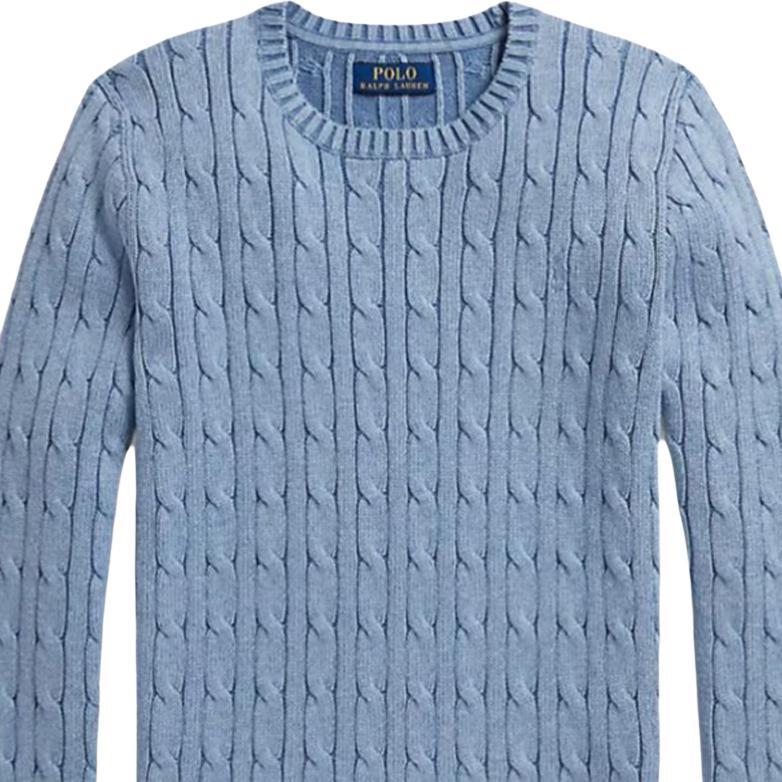 Polo Ralph Lauren Sweater Pony Embroidered Cotton Crew Neck Cable Knit Long Sleeve Kids Kids sweater 323702674-507